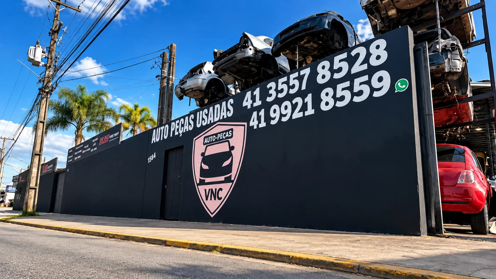 Fachada da VNC Auto Peças em Pinhais, PR